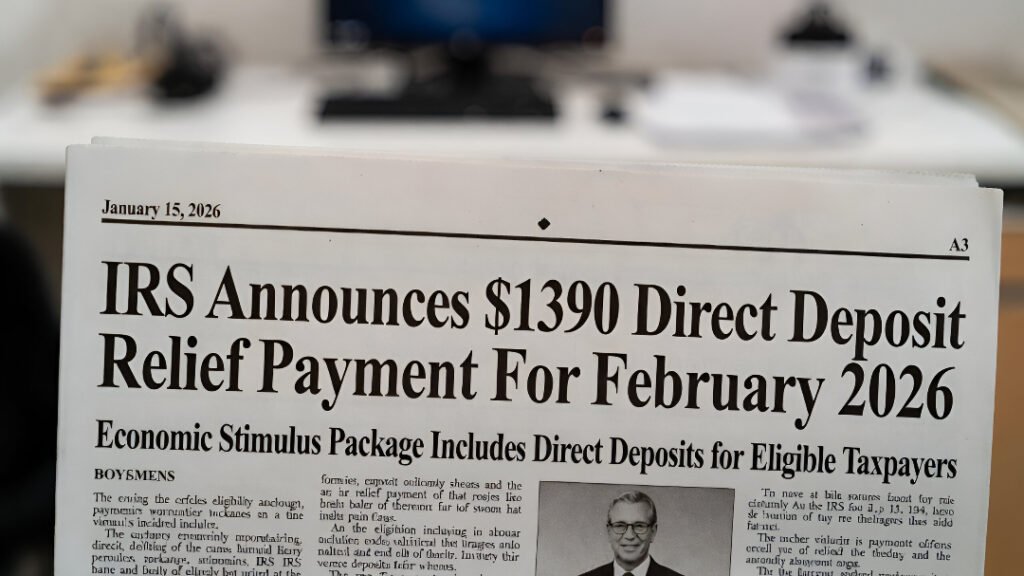 IRS $1,390 direct deposit February 2026